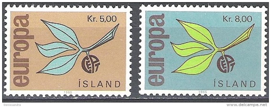 Island 1965 Michel 395 - 396 Neuf ** Cote (2013) 3.50 Euro Europa CEPT Brin D'arbre - Ongebruikt