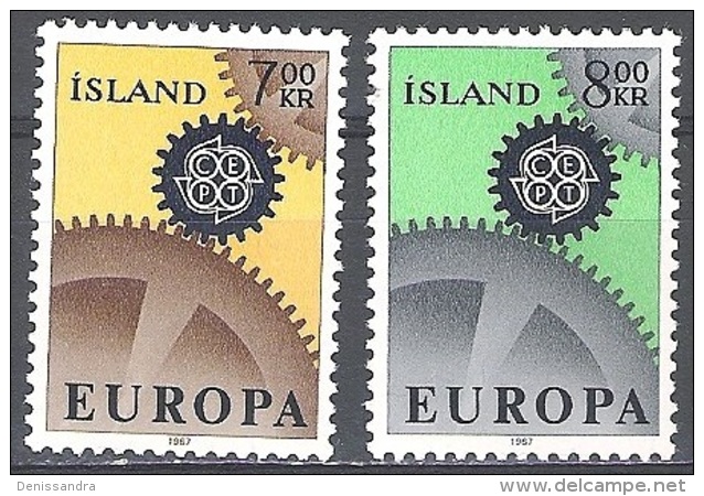 Island 1967 Michel 409 - 410 Neuf ** Cote (2013) 4.85 Euro Europa CEPT Pignon - Ongebruikt