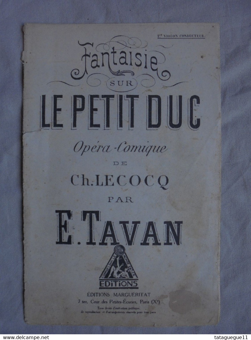 Ancien - Partition Fantaisie Sur Le Petit Duc Opéra-Comique Ch. LECOCQ - Opera