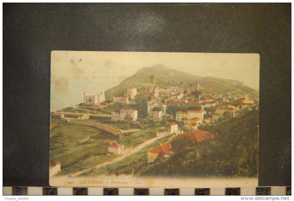 CP, 06, LA TURBIE,  401 - Panorama - Colorisée,1910 - La Turbie