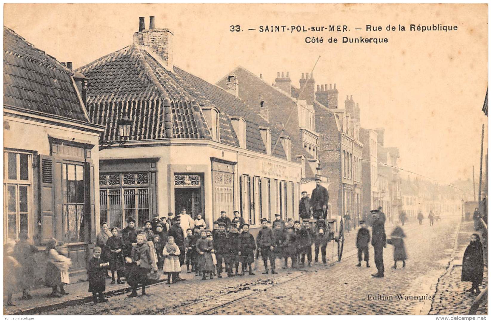 59 - NORD - Saint Pol Sur Mer - Rue De La République - Côté Dunkerque - Superbe Animation - Saint Pol Sur Mer