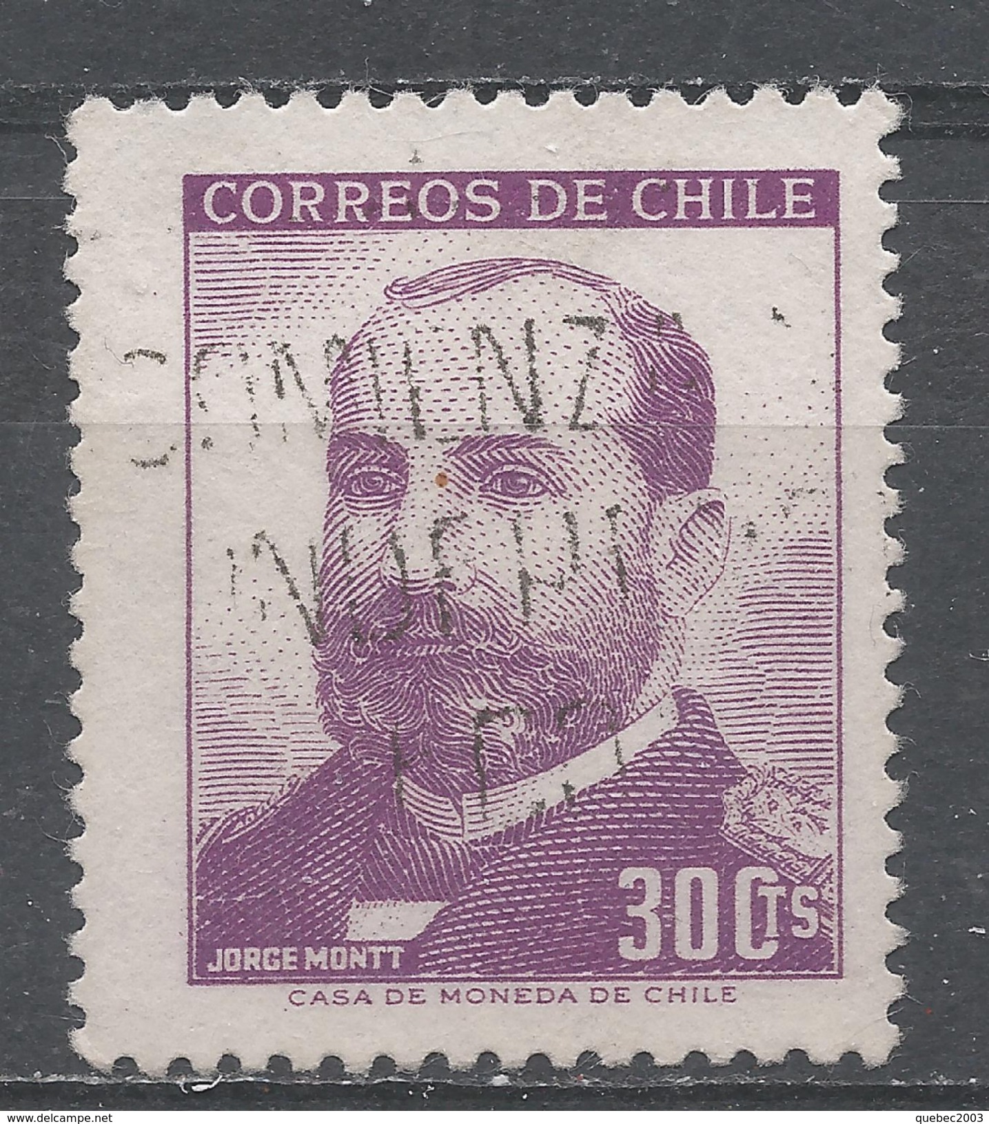 Chile 1966. Scott #354 (U) President Jorge Montt (1847-1922) - Chili