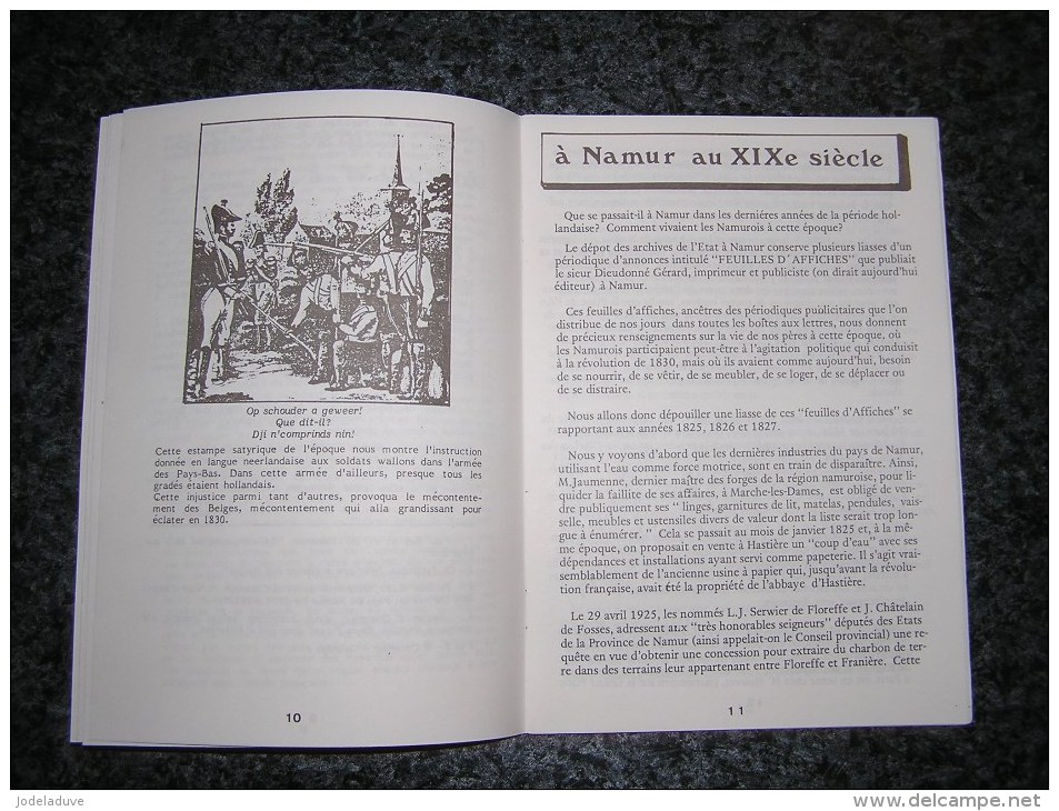 PAYS DE NAMUR Revue N° 103 Régionalisme Soldats Belges à Waterloo Prisons Vin au Pays Andenne Baivy Bande Noire