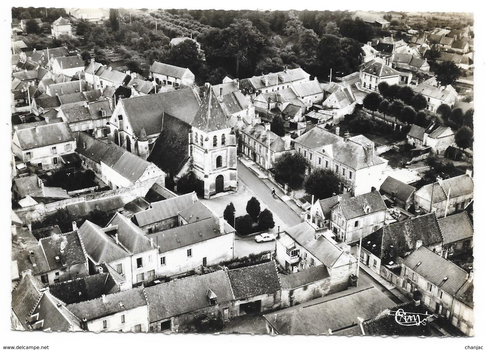 Cpsm: 60 ATTICHY (ar. Compiègne) Vue Aérienne - Le Centre Du Pays   CIM  N° 256.85 A - Attichy