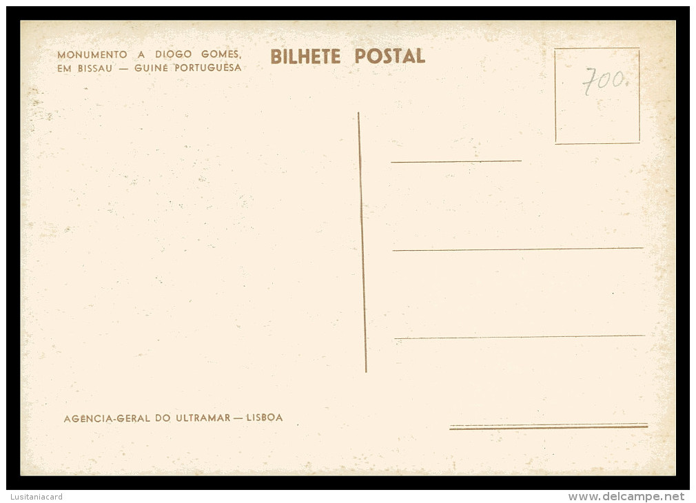 BISSAU -ESTATUAS - Monumento A Diogo Gomes Em Bissau( Ed. Agencia Geral Do Ultramar) Carte Postale - Guinea-Bissau