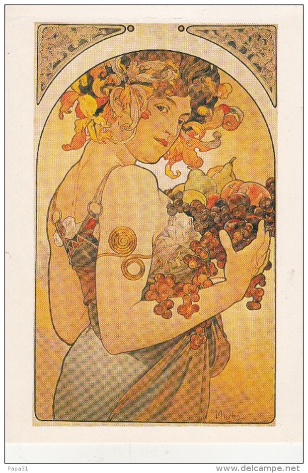 Alphonse MUCHA - Le Fruit 1897 ( Carte Moderne) - Mucha, Alphonse