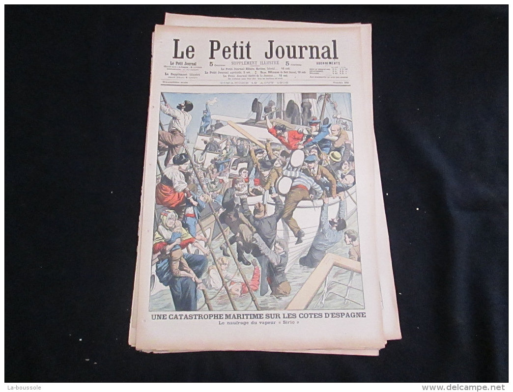Le Petit Journal - 1906 - Naufrage Du SIRIO Près Des Cotes D'Espagne - Le Petit Journal