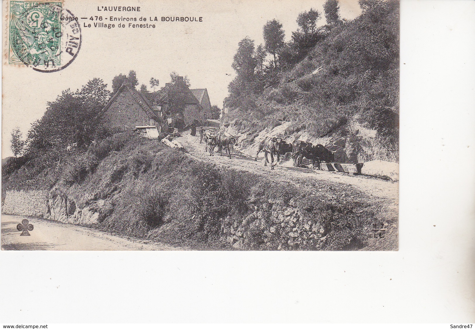 CPA Bourboule. Le Village De Fenestre, Animé, Troupeau De Vaches...C52 - Autres & Non Classés