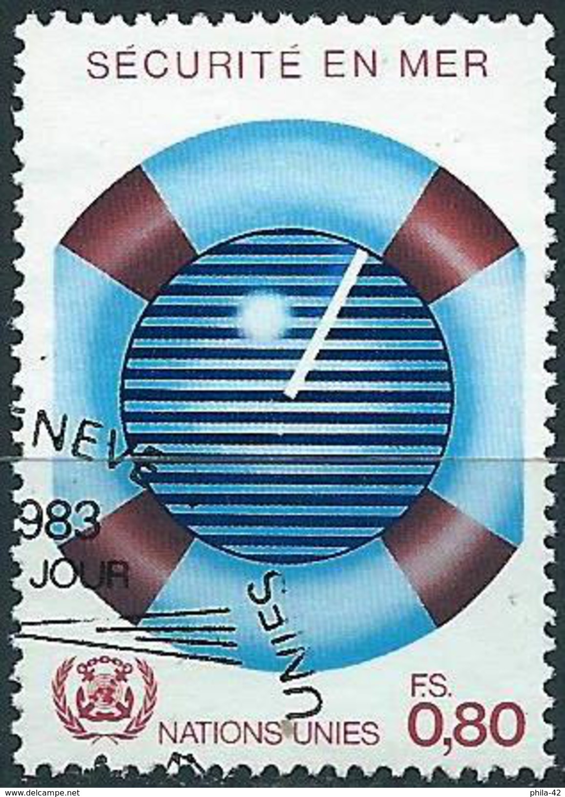 United Nations (Genova) 1983 - Safety At Sea : O.M.I. ( Mi 113 - YT 113 ) - Usati