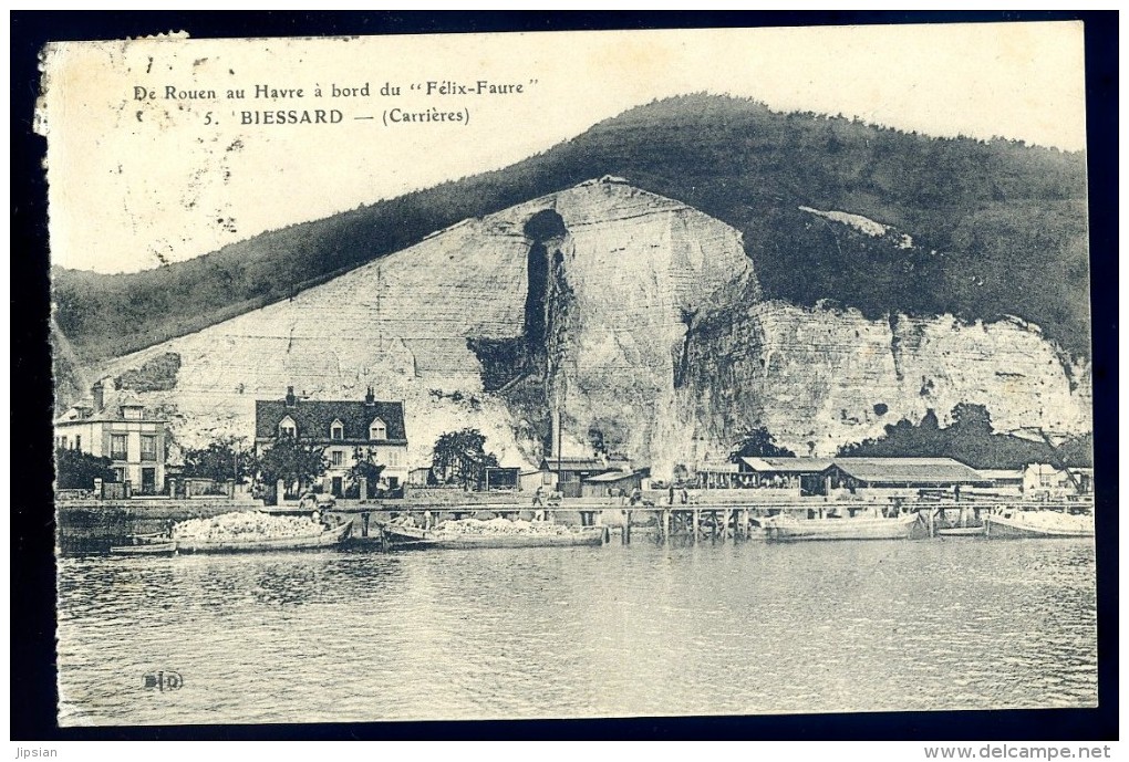 Cpa Du 76 Biessard  Carrières -- De Rouen Au Havre à Bord Du Félix Faure    NCL1 - Autres & Non Classés