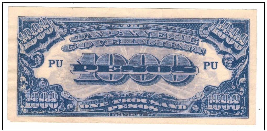 Philippines, 1000 Pesos, 1945,  Jap. Ocup. VF.  Free Ship. To USA - Filippijnen