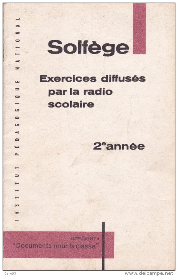 Solfège Exercices Diffusés Par La Radio Scolaire 2ème Année - Insegnamento