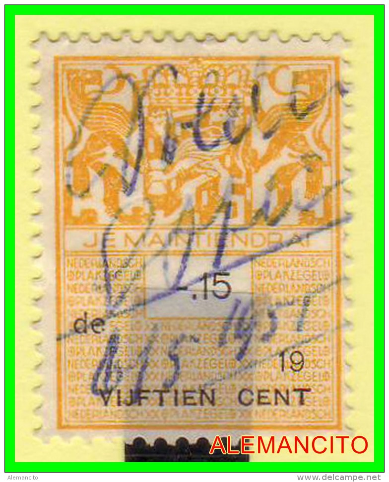 HOLANDA- EUROPA  -  SELLO  AÑO  1962 - Revenue Stamps