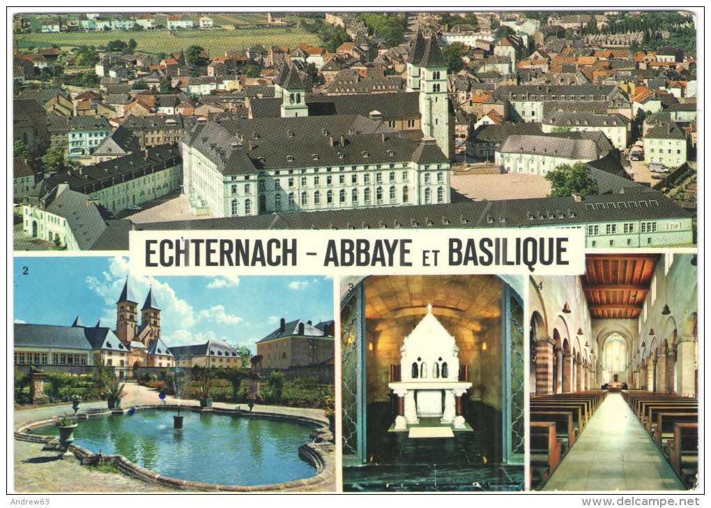 LUSSEMBURGO - LUXEMBOURG - 1968 - 2F + Flamme Echternach Pour Vos Vacances - Abbaye Et Basilique - Multivues - Viaggi... - Echternach