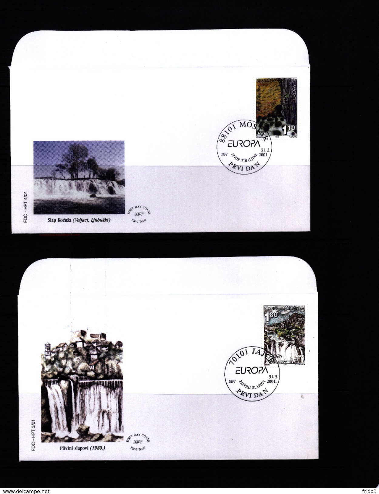 Bosnien Und Herzegowina Kroatische Post Mostar / Croatian Post Mostar 2001 Europa Cept FDC - Bosnia Herzegovina