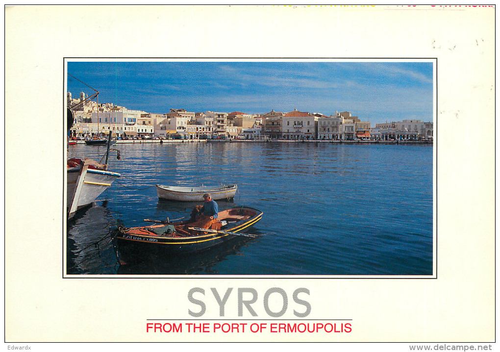 Ermoupolis, Syros, Greece Postcard Posted 1993 Stamp - Greece