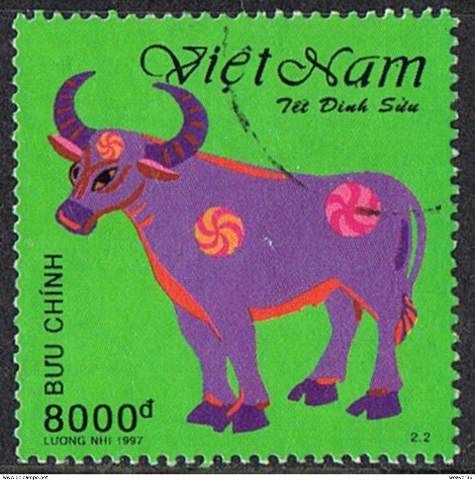 Vietnam SG2089 1997 Year Of The Ox 8000d Good/fine Used [17/16210/4D] - Asia (Other)