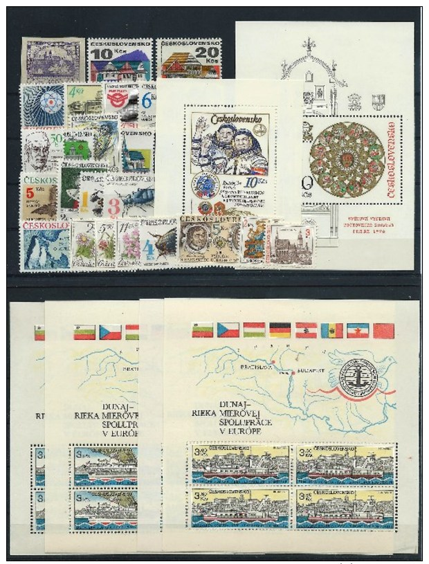 CSSR (CSR - Ceskoslovensko) , Bigger Lot Of Mint Stamps On 2 Big Stock-cards ( As Per Scan) MNH - Sonstige & Ohne Zuordnung