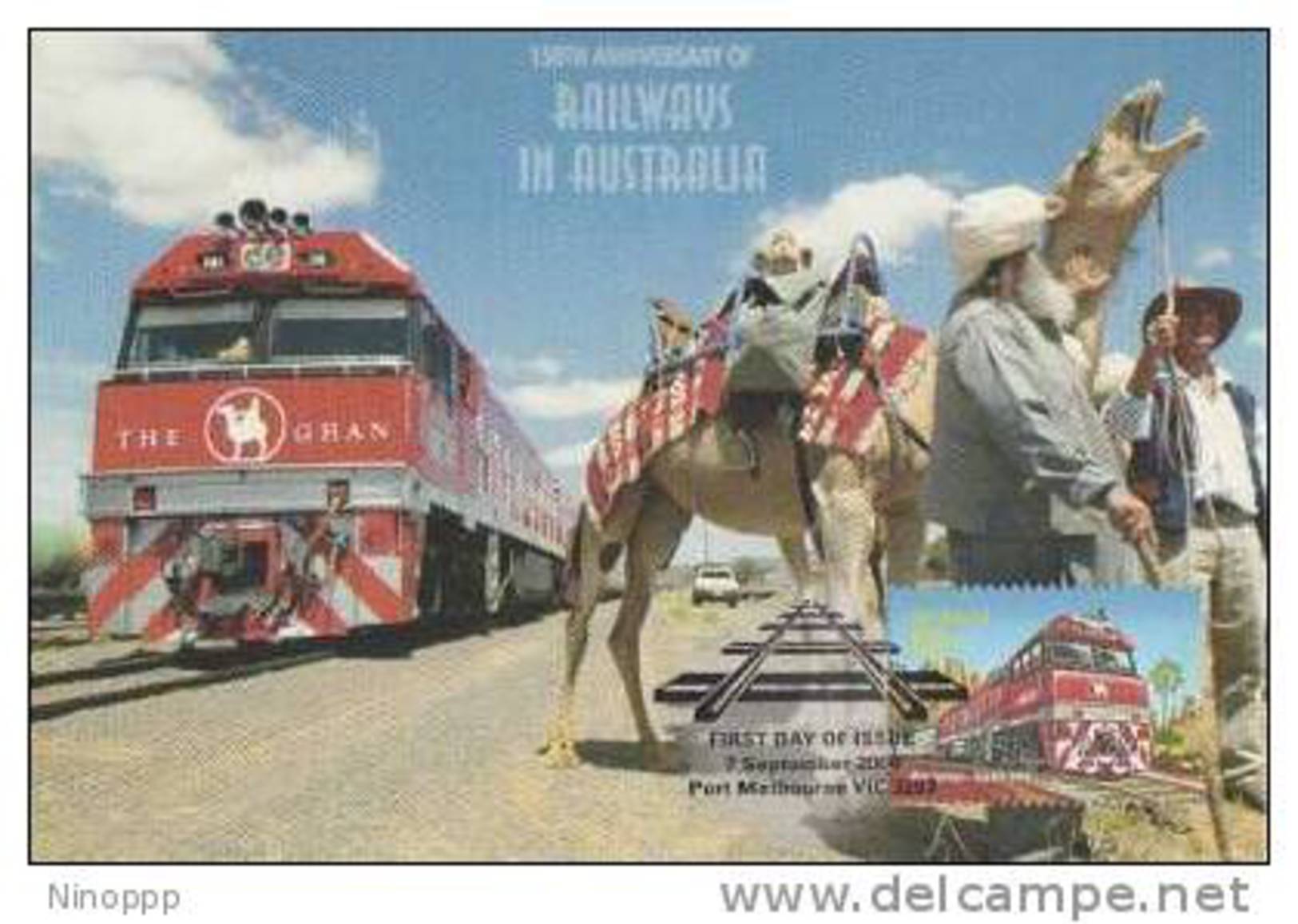 Australia-2004 Railway,50c The Ghan   Maximum Card - Maximum Cards