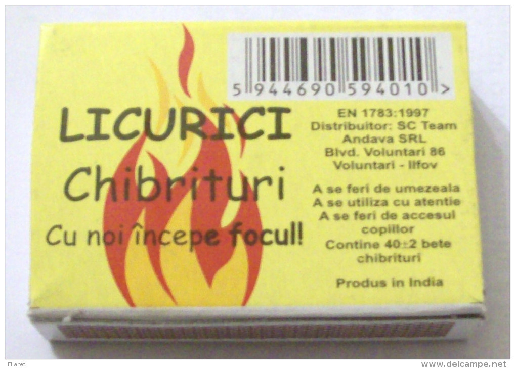 LICURICI,ROMANIA IMPORTED FROM INDIA MATCHBOX- SAFETY MATCHES - Boites D'allumettes