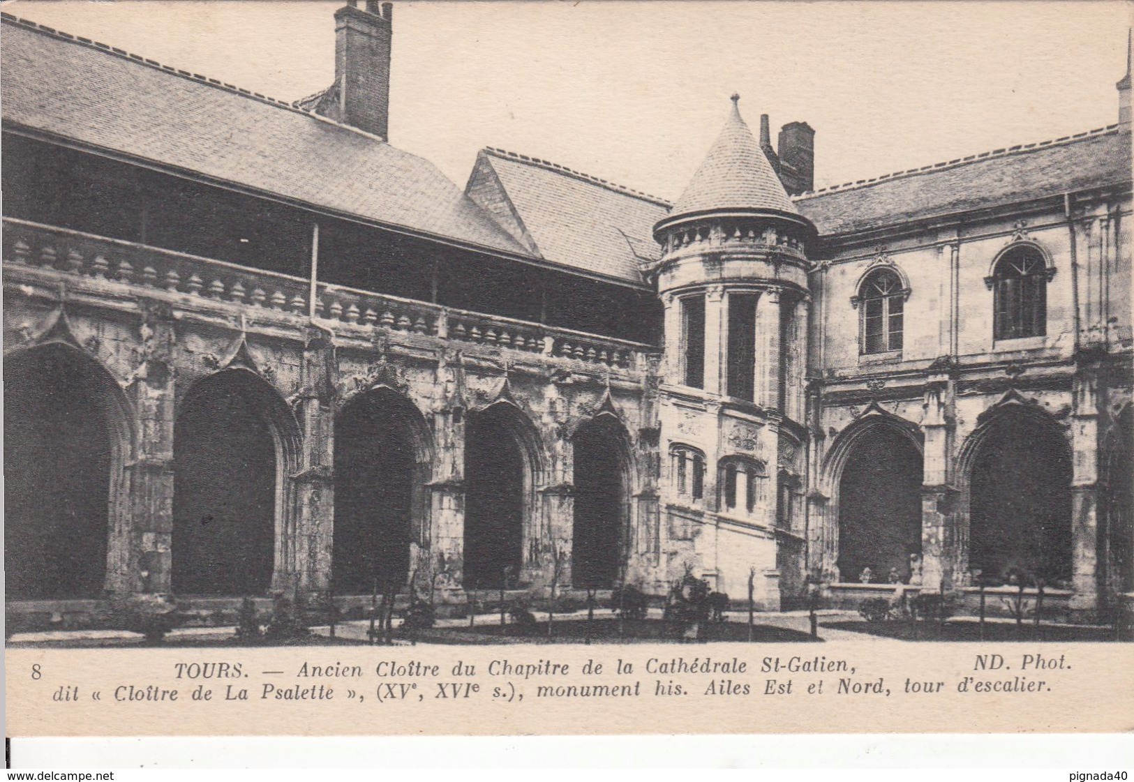 G , Cp , 37 , TOURS , Ancien Cloître Du Chapitre De La Cathédrale Saint-Gratien, Dit "Cloître De La Psalette", (XVe, XVI - Tours