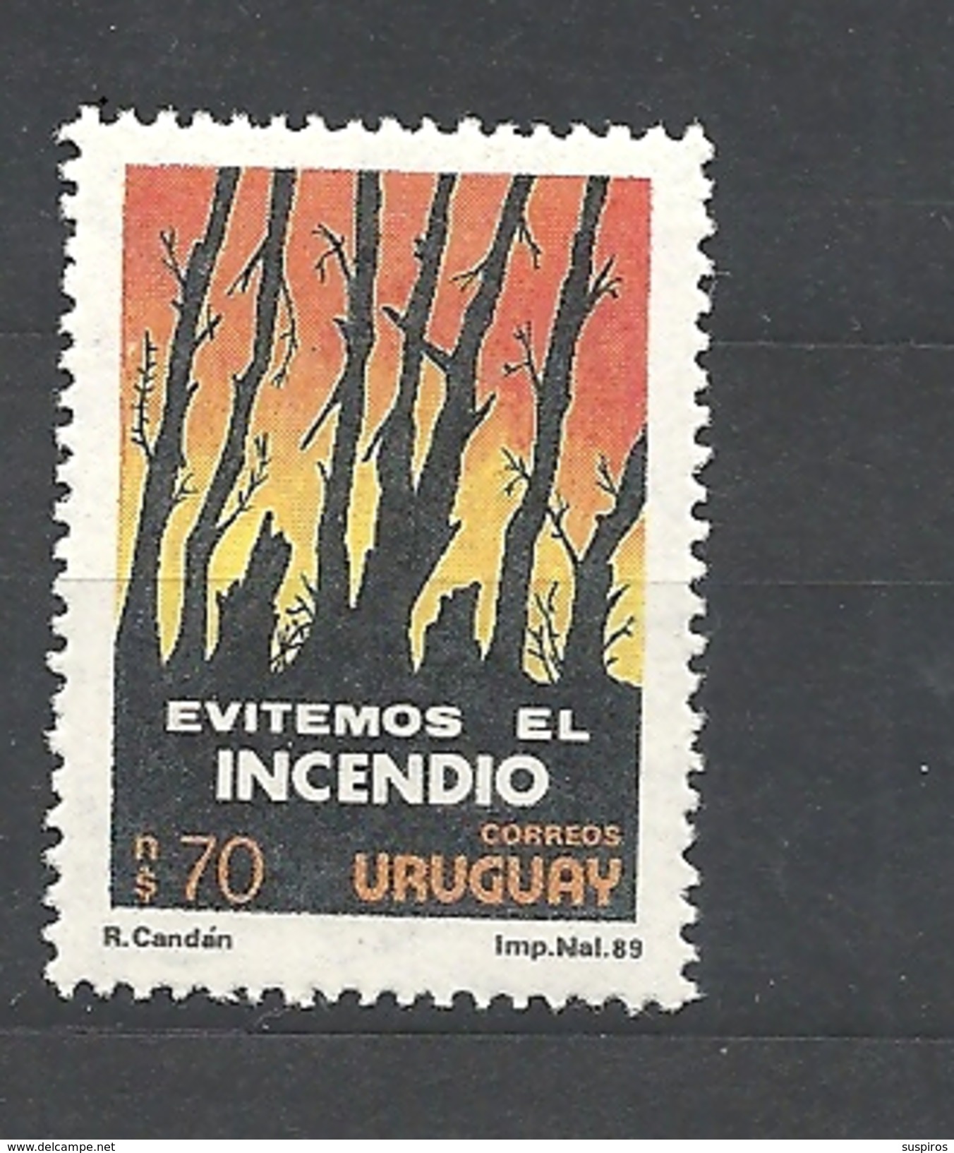 URUGUAY    1990 Fire Prevention   MNH - Uruguay