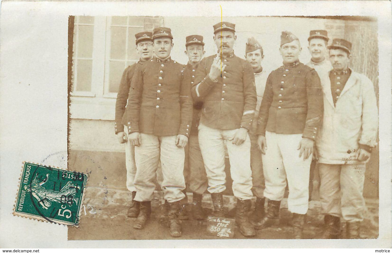 MILITAIRES -74 Régiment D'infanterie,Rouen? (carte Photo). - Regiments