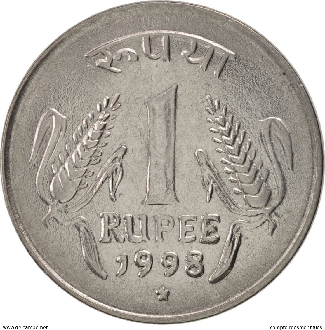 Monnaie, INDIA-REPUBLIC, Rupee, 1998, TTB+, Stainless Steel, KM:92.2 - Inde