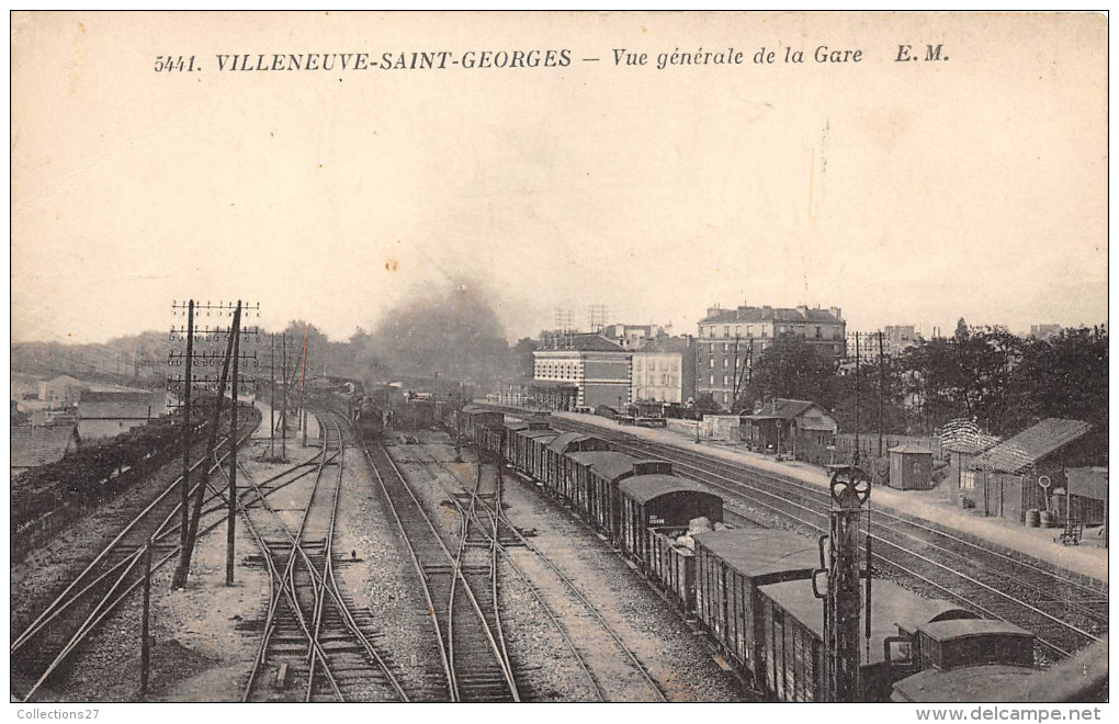 94-VILLENEUVE SAINT GEORGES- VUE GENERALE DE LA GARE - Villeneuve Saint Georges