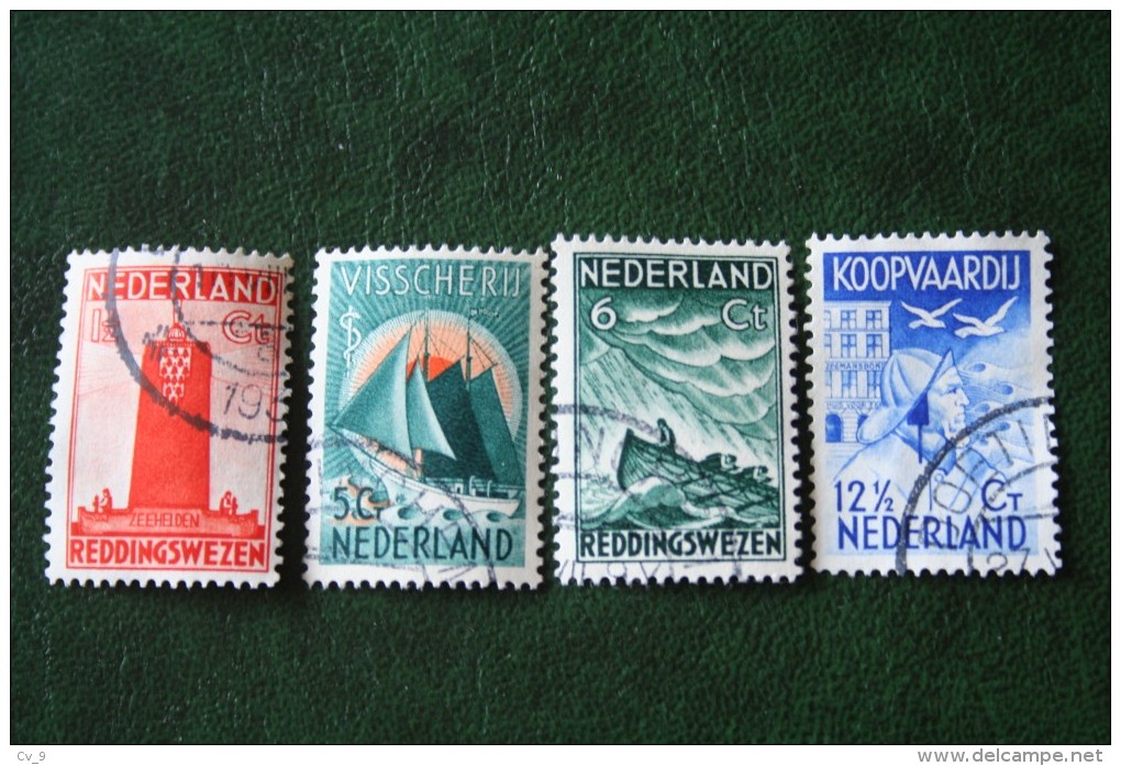 Zeemanszegels NVPH 257-260 (Mi 262-265) 1933 Gestempeld / USED NEDERLAND / NIEDERLANDE - Oblitérés