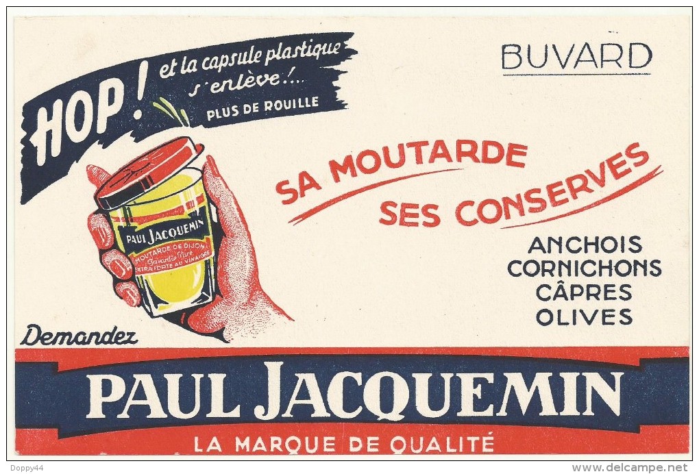 BUVARD NEUF SUPERBE  THEME MOUTARDE   PAUL JACQUEMIN - Mostaza