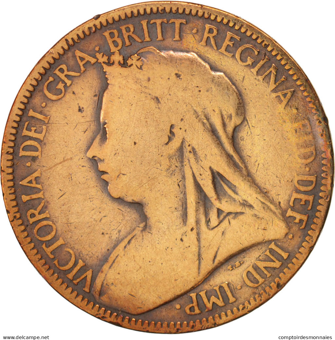 Monnaie, Grande-Bretagne, Victoria, 1/2 Penny, 1901, TB+, Bronze, KM:789 - C. 1/2 Penny