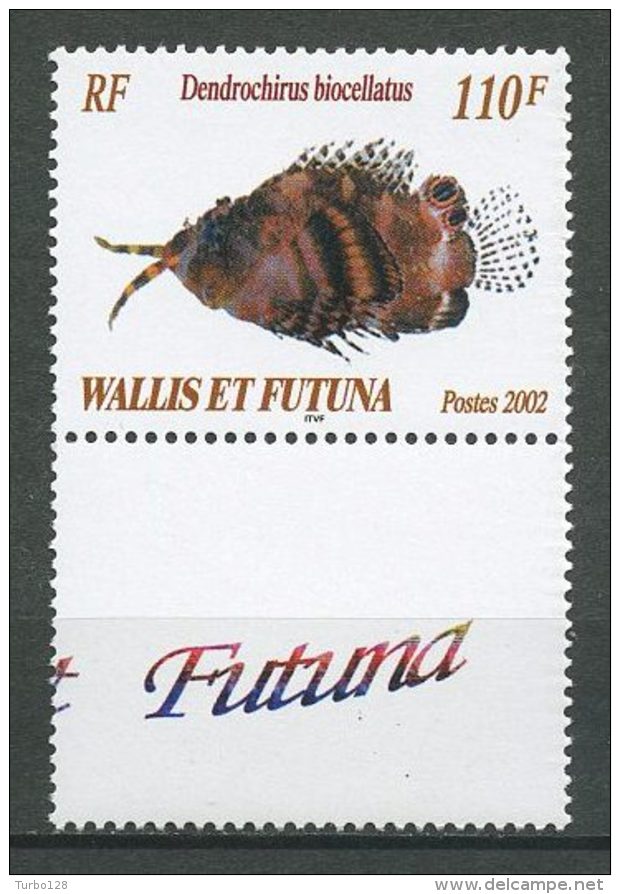 WALLIS FUTUNA 2002 N° 583 ** Neuf = MNH Superbe Cote 3,10 € Poissons Fishes Faune Animaux Fauna - Neufs