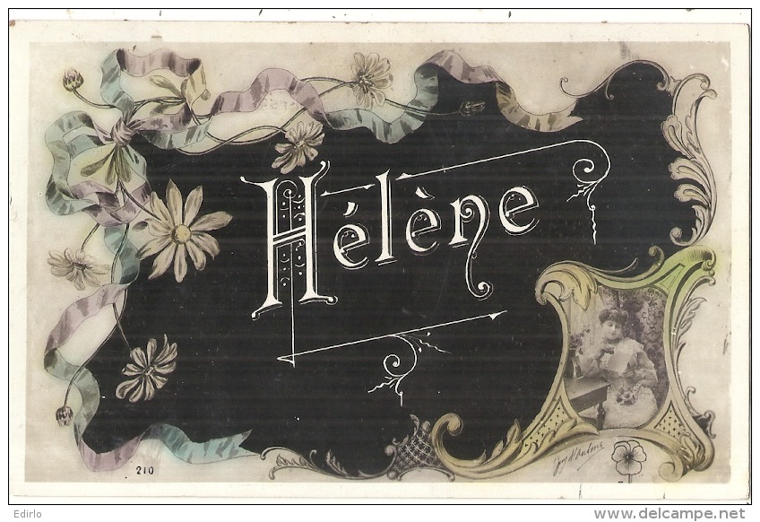 Fête Anniversaire - HELENE - TTBE -art Nouveau Fleuri  - écrite - Birthday