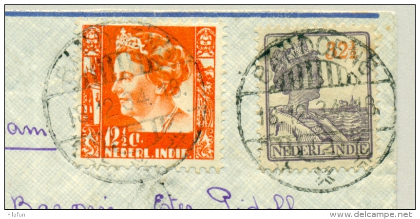 Nederlands Indië - 1934 - LP-briefje Van Bandoeng Naar Zürich - Posta Aera Roma Ferrovia - Nederlands-Indië
