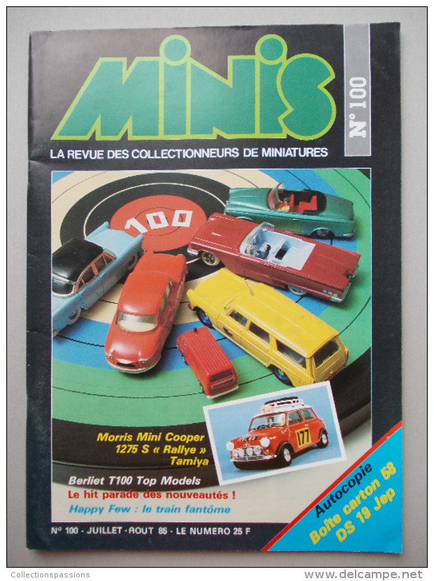 - MINIS. La Revue Des Collectionneurs De Miniatures. N°100 - Mini Cooper, J.R.D, Berliet T100, Ds, Alpine - - Revues