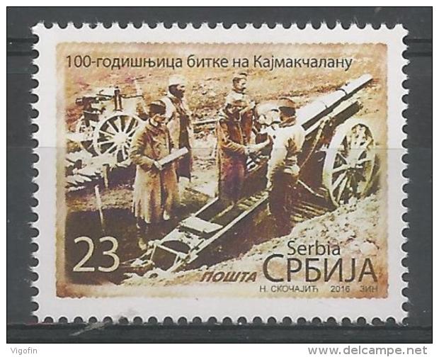 SRB 2016-15 100A°BATEL ON KAJMAK&#268;ALAN, SERBIA, 1 X 1v, MNH - Militaria