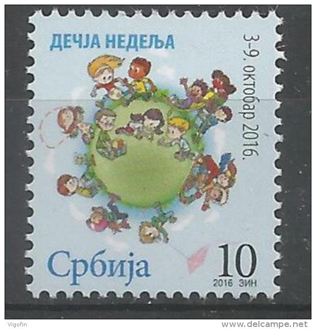 SRB 2016-ZZ80 CHILDREN WEEK, SERBIA, NEW PRINT WHIT 2016, MNH - Serbie