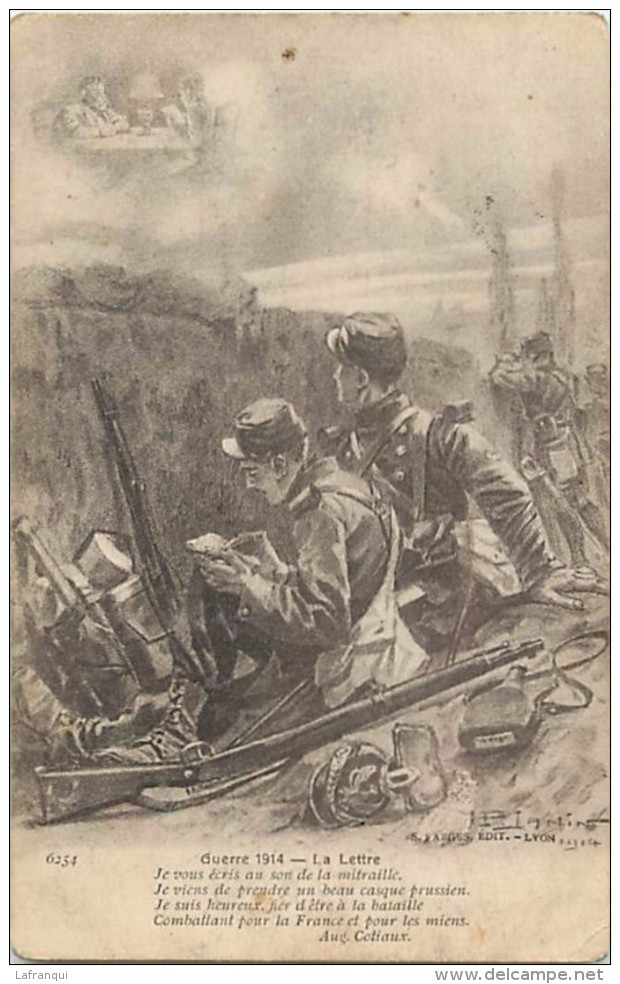 Guerre 1914-18 -ref L258- Illustrateur P Janin - La Lettre  - Carte Bon Etat - - Montenegro