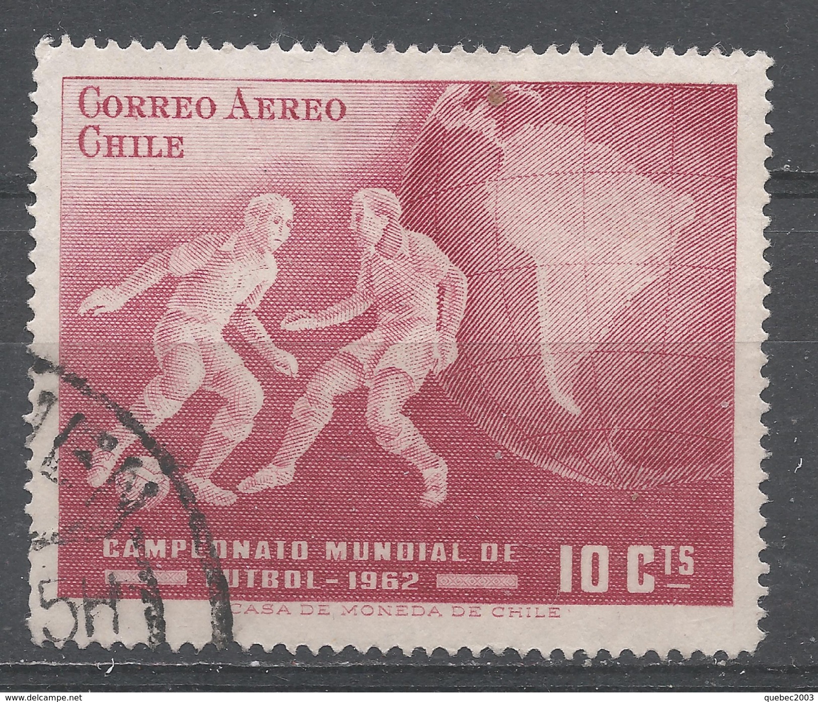 Chile 1962. Scott #C247 (U) World Soccer Championship, Chile, Players And Globe - Chili