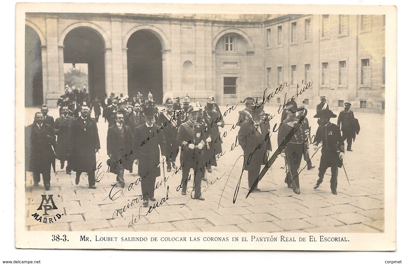 Emile LOUBET, Président De La République Française Panteon Real De El Escorial - 1906 CPA - Visite à L´ESPAGNE - Foto