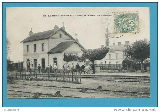 CPA 10 - Chemin De Fer Gare LE MESLE-SUR-SARTHE 61 - Le Mêle-sur-Sarthe