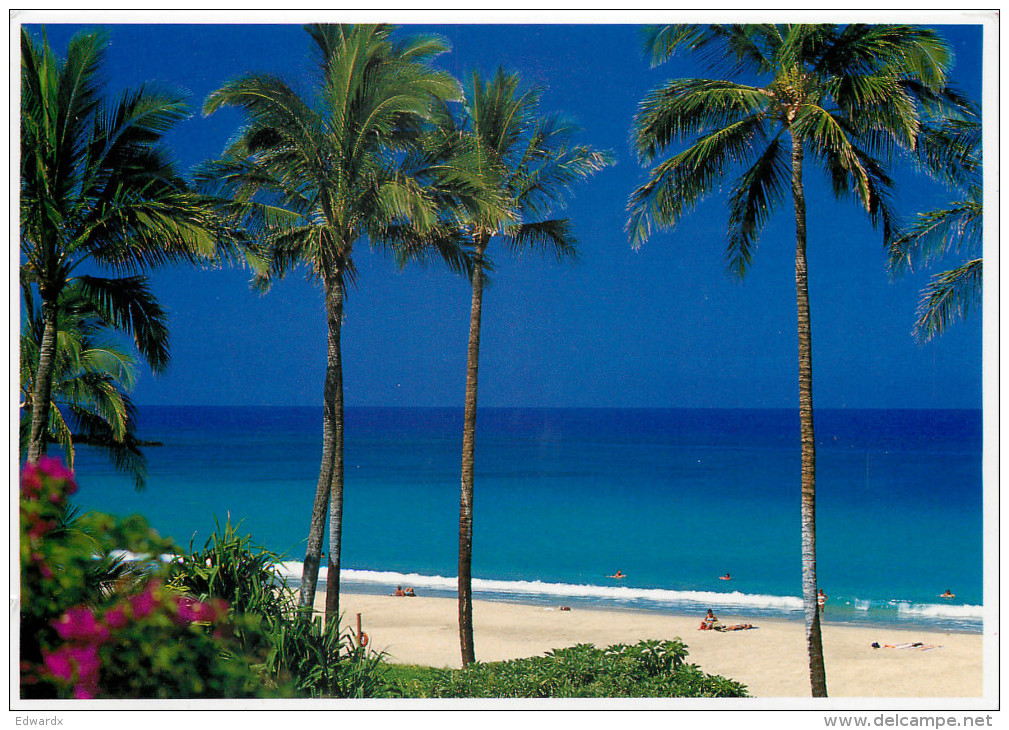 Hapuna Beach, Big Island, Hawaii, United States US Postcard Posted 1999 Stamp - Big Island Of Hawaii