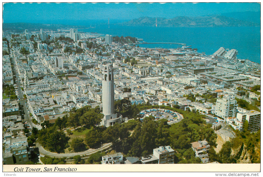 Coit Tower, San Francisco, California, United States US Postcard Posted 1975 Stamp - San Francisco