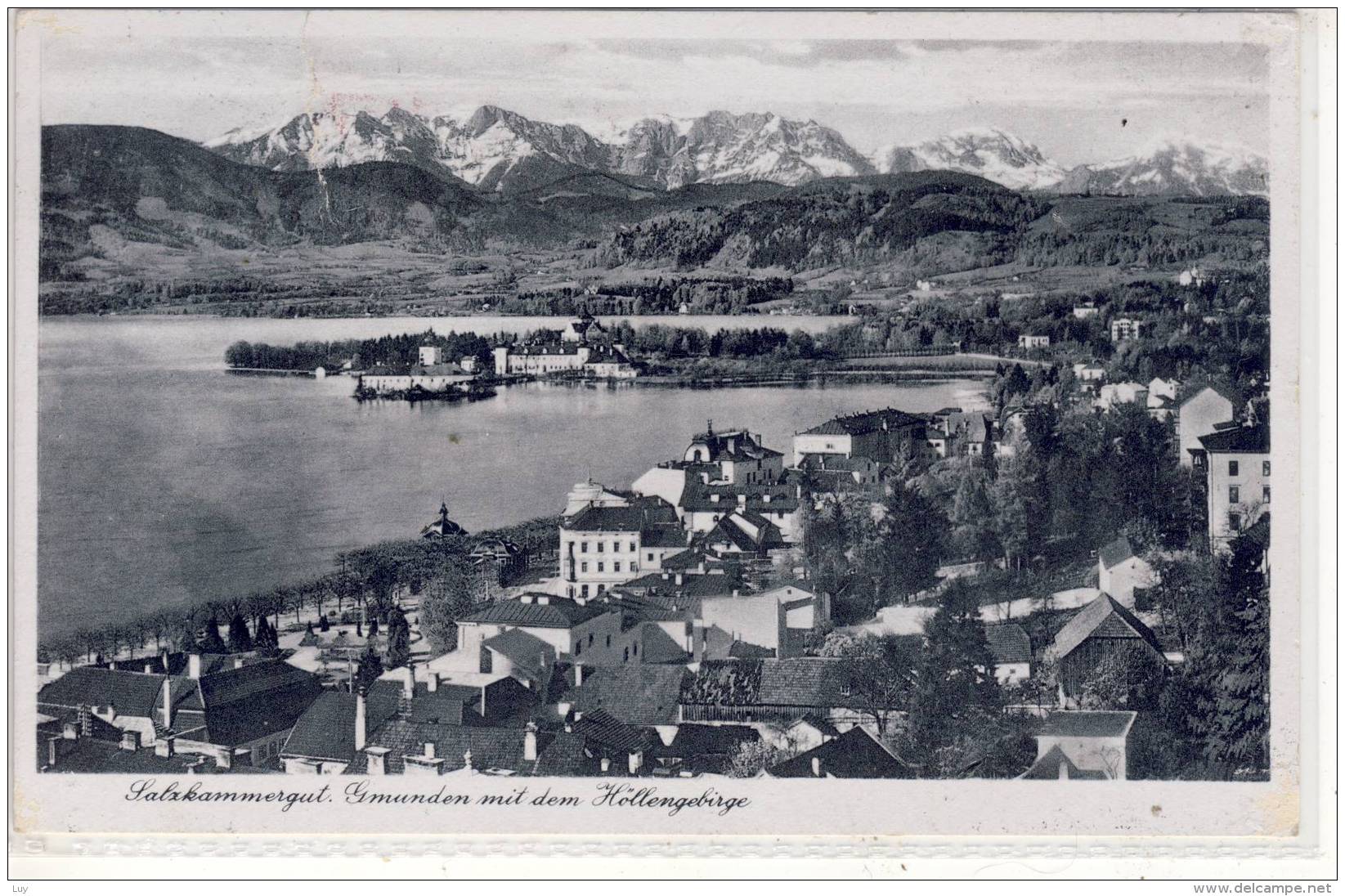 GMUNDEN - Panorama, M. Hitler Geburtstagsmarke, Gel. V. Braunau Am 20.4.1942, Vermerk: Zurück - Unzulässig - Lettres & Documents