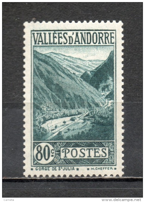 ANDORRE N° 72  NEUF AVEC CHARNIERE COTE 0.50€   PAYSAGE - Unused Stamps