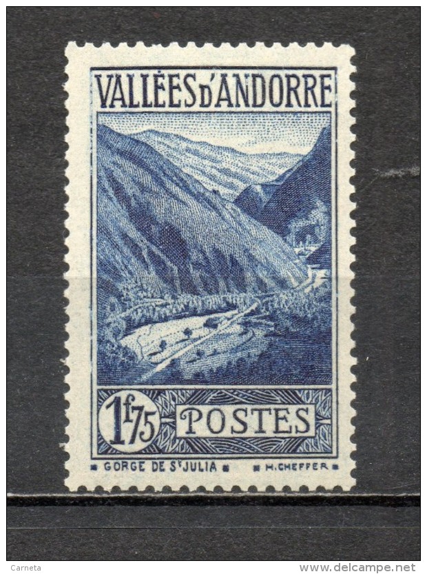 ANDORRE N° 80  NEUF AVEC CHARNIERE COTE 55.00€   PAYSAGE - Unused Stamps