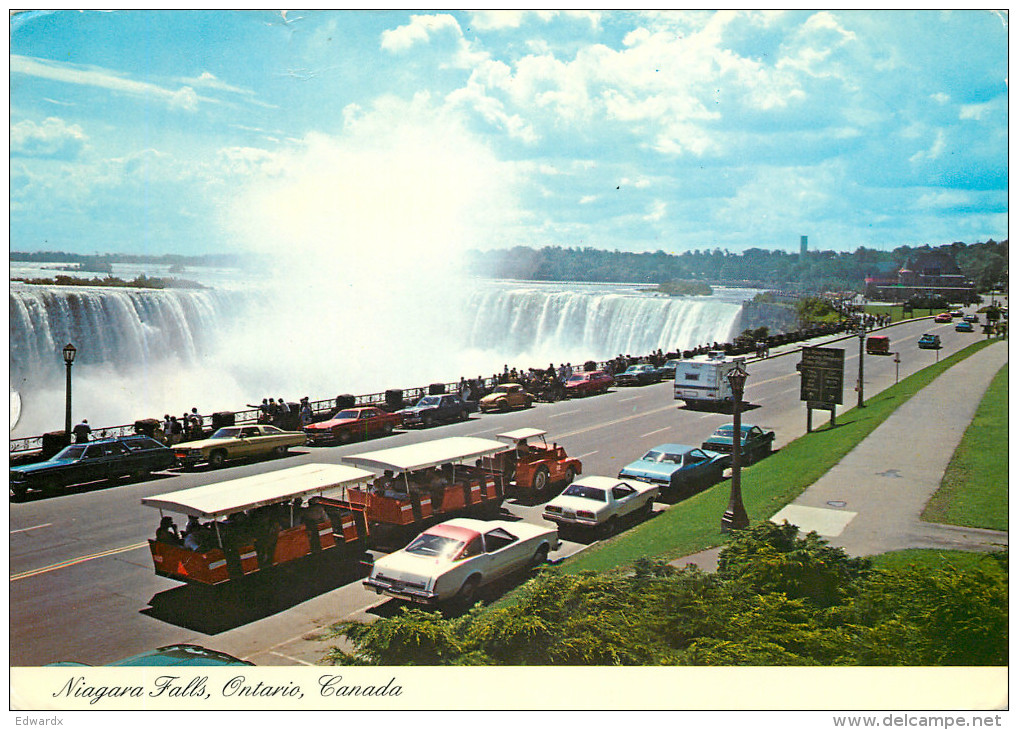 Cars, Niagara Falls, Ontario, Canada Postcard Posted 1980 Stamp - Niagara Falls