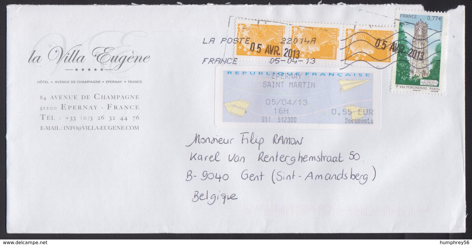 2008/2012 - FRANCE - Cover "La Villa Eugène" + Y&T 4226 & 4641 + ATM + THONON LES BAINS - Covers & Documents