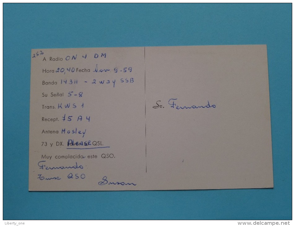 VENEZUELA ( YV-5-AFF ) Caracas Susana De Sanchez - CB Radio - 1959 ( Zie Foto Voor Details ) - Radio Amateur